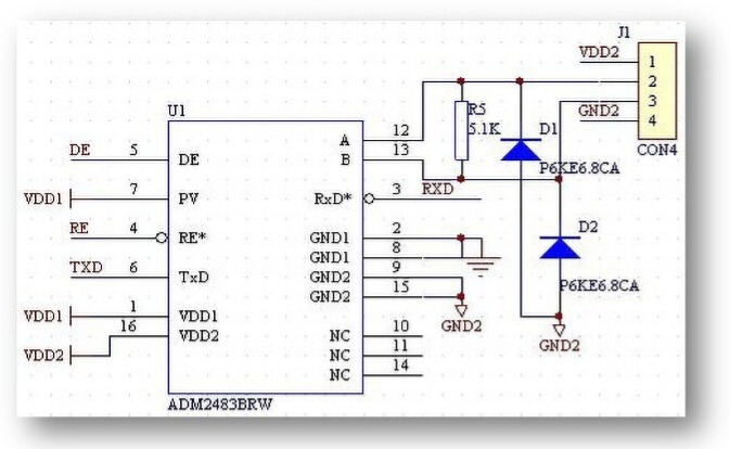 RS485電路及隔離技術(shù)：光電隔離RS485典型電路