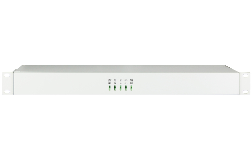 飛暢科技-16路視頻+1路反向數(shù)據(jù)視頻光端機